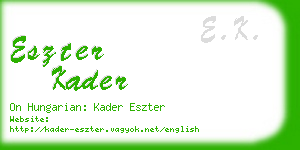 eszter kader business card